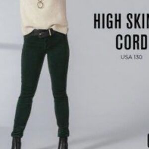 Cabi Women's High Skinny Cord #4449 Dark Green